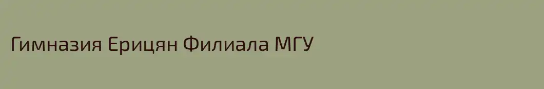 Гимназия Ерицян Филиала МГУ